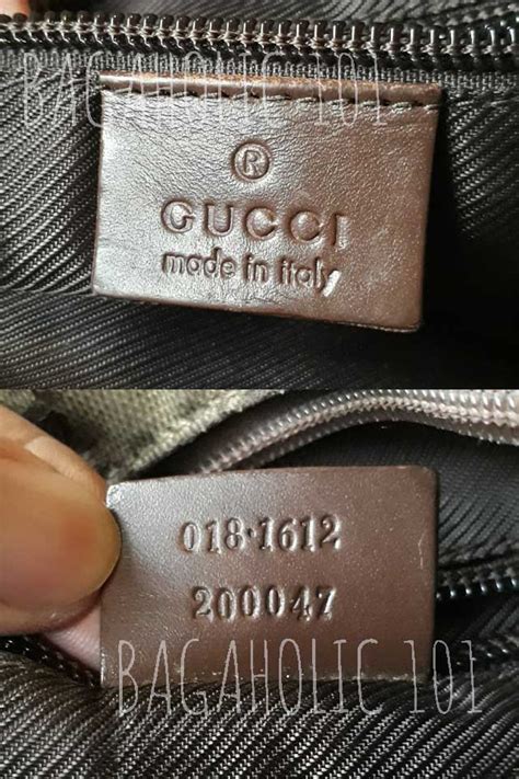 how to find serial number on gucci bag|Gucci bag serial number location.